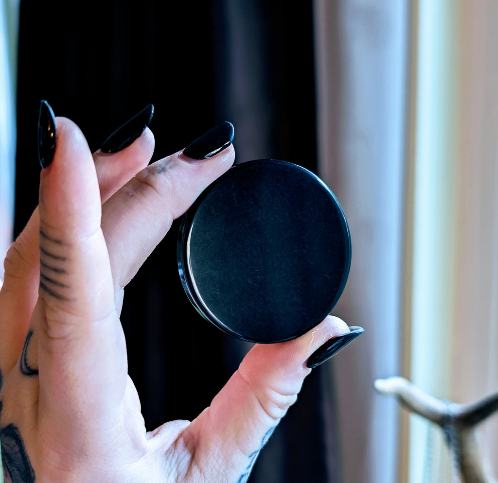 *Baby* Black Obsidian Scrying Mirror