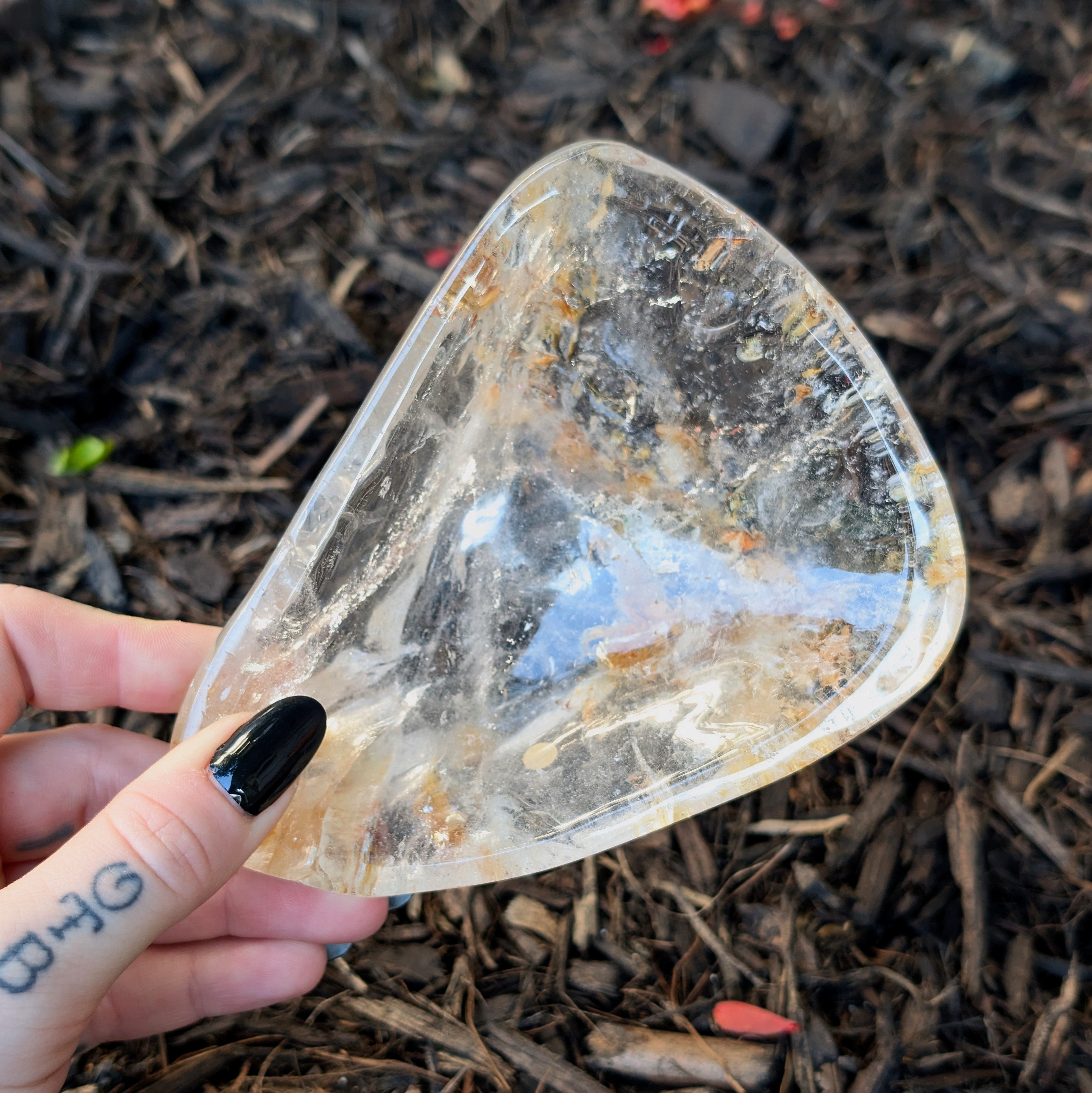 Golden Healer Quartz Offering Dish