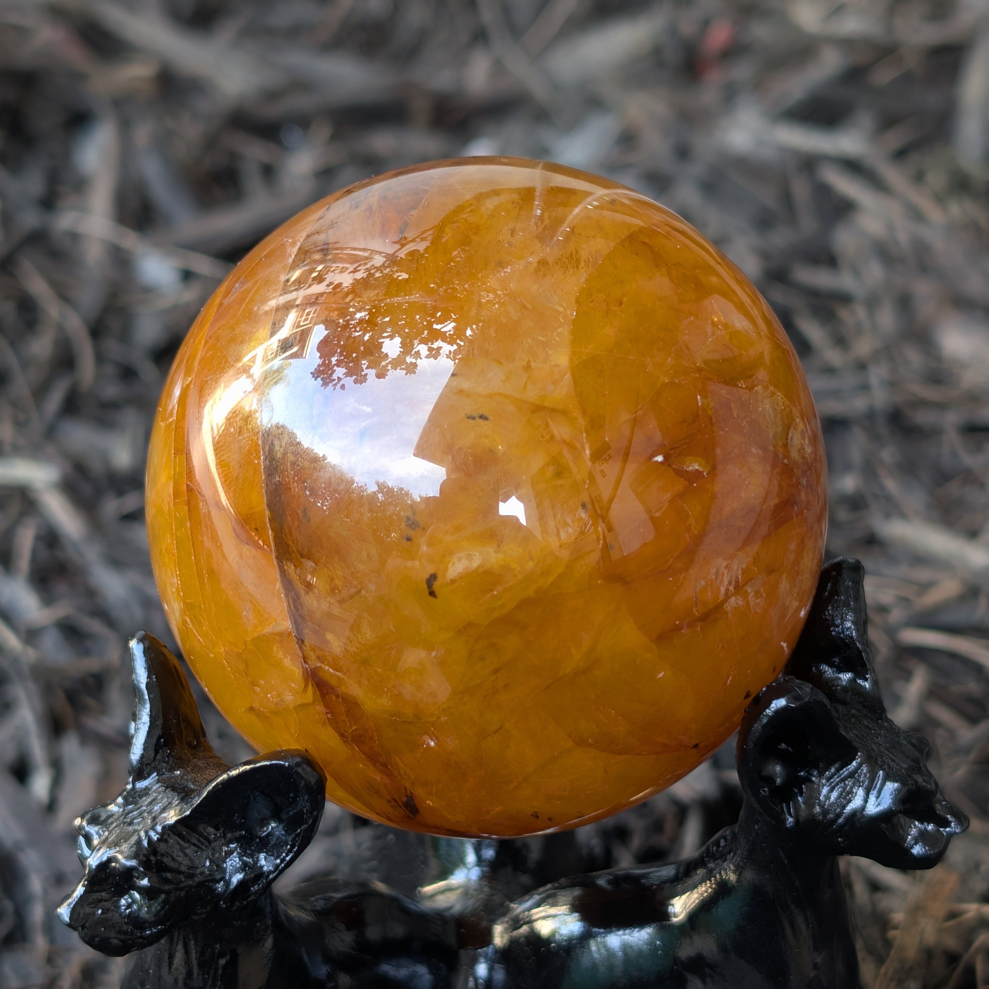 Golden Healer Quartz Sphere