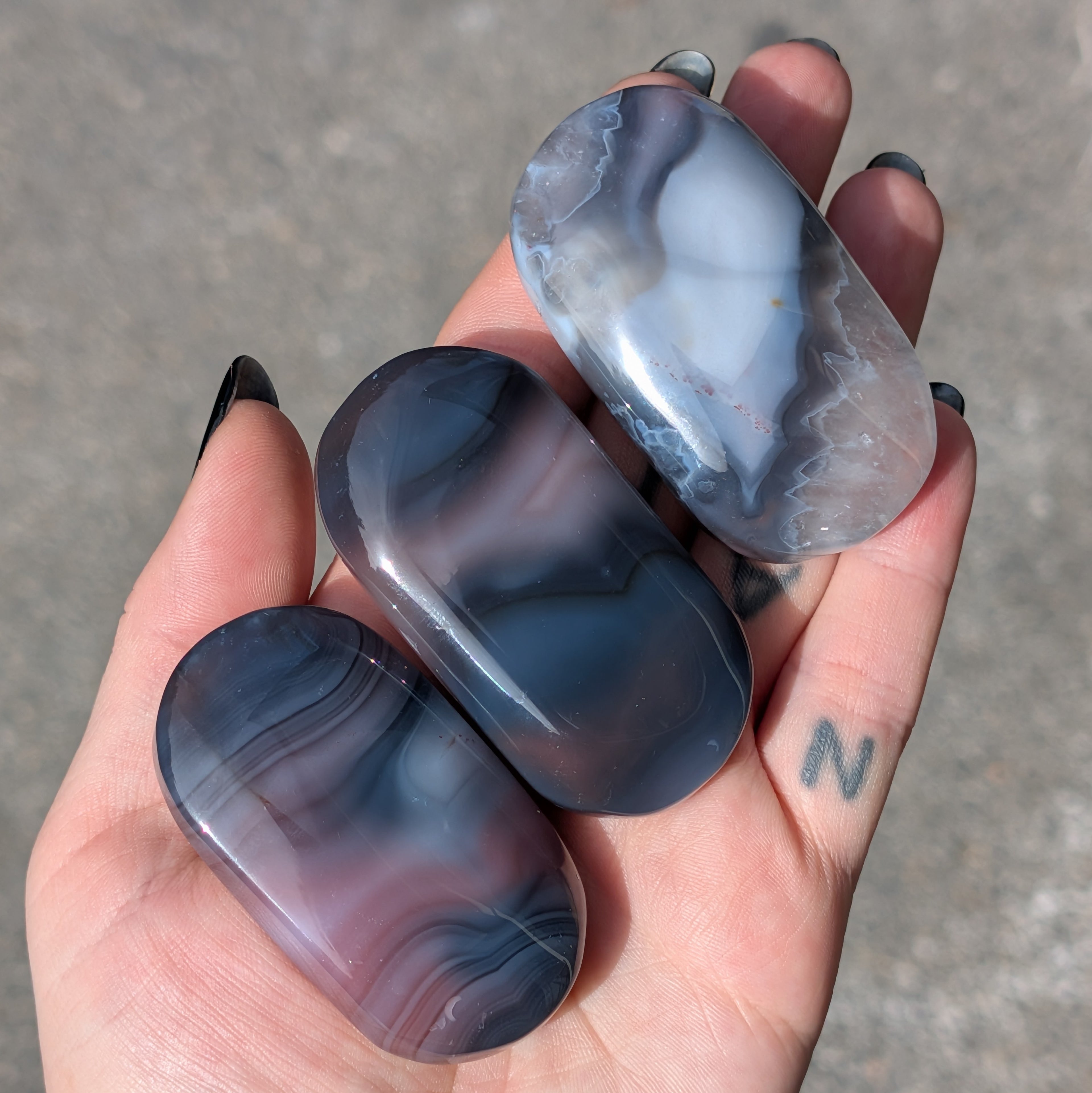 Botswana Agate Palm Stones