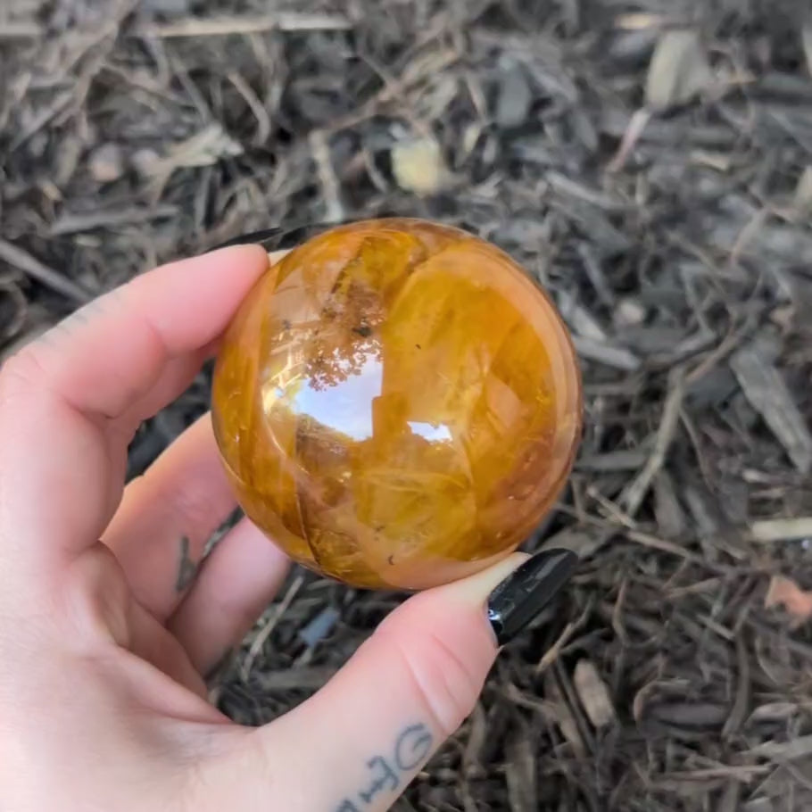 Golden Healer Quartz Sphere